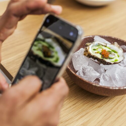 Taking picture of food