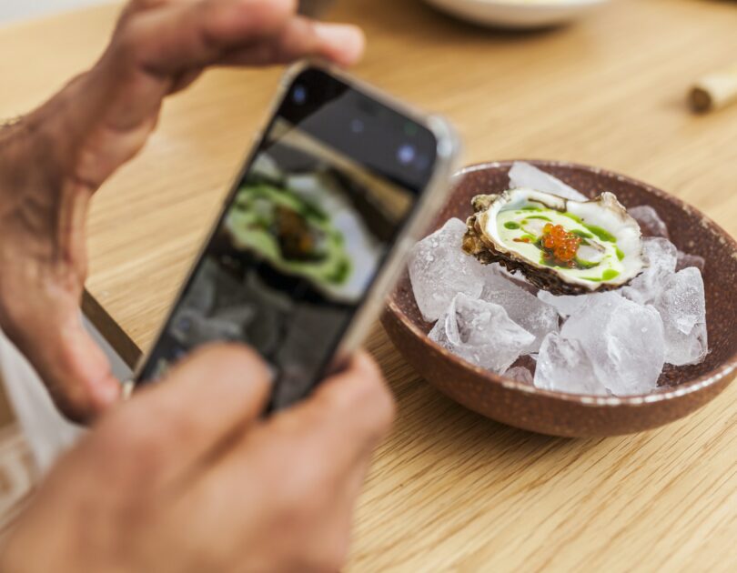 Taking picture of food